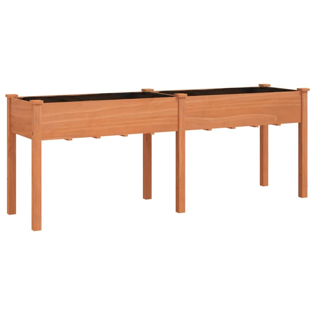 VIDAXL Solid Fir Wood Garden Planter 76x53x203cm Brown