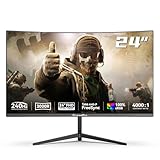 CronusPro 24 Zoll Curved Gaming Monitor, 240Hz, FHD 1920 x 1080, 1 ms MPRT, 3000R, VA Panel, 16:9, AMD FreeSync, sRGB 100 %, HDR, Eye Care, HDMI/DisplayPort, VESA Mount 75*75mm, PC Bildschirm Schwarz