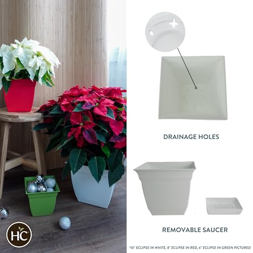 The Hc Companies ECP08005A101024LRDSU 8 Inch Eclipse Square Planter thumb #1