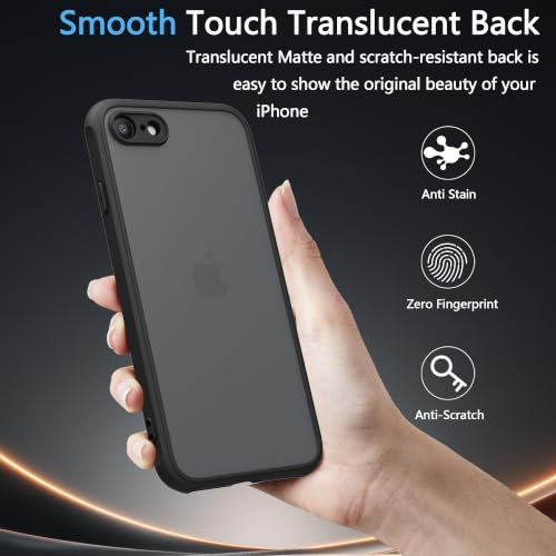 Image of iPhone se3 /se2 8 /7 Case,Translucent Matte(Black)