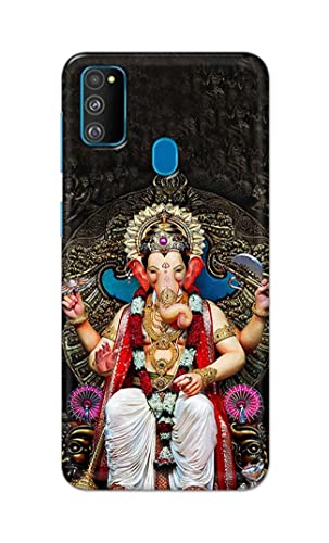 Image of PRINTFIDAA Lord Ganesh Bappa Moriya Printed Designer Hard Back Case Cover for Samsung Galaxy M30s / Samsung M21, SM-M307FN / DS, SM-M307F / DS -(RP) MVN1010