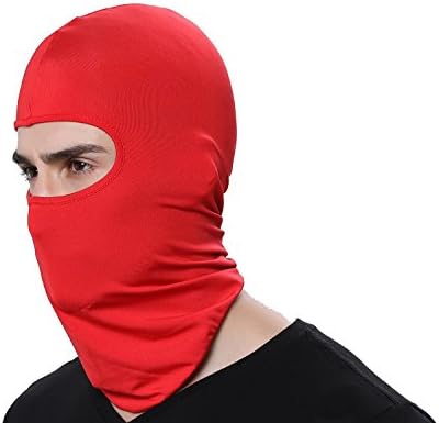 GAMWAY Ski Mask Balaclava Hood Skullies Beanies Outdoor Sports Cycling Hat (Red)
