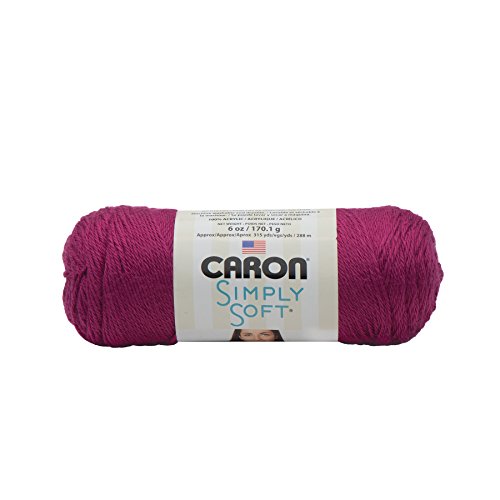 Image of Caron Simply Soft Fuchsia Yarn - 3 Pack of 170g /6oz - Acrylic - 4 Medium (Worsted) - 315 Yards - Knitting /Crochet