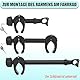 Warmfay Schwarz Rahmenhalter 3 Stück Lang 25CM + 32CM + 45CM, Abschließbar Ahrradrahmenhalter, für U-Bügelrohr: Ø 2,5-3,0 cm, Universal Ersatzhalter Fahrradträger für Alle Gängigen Heckträger