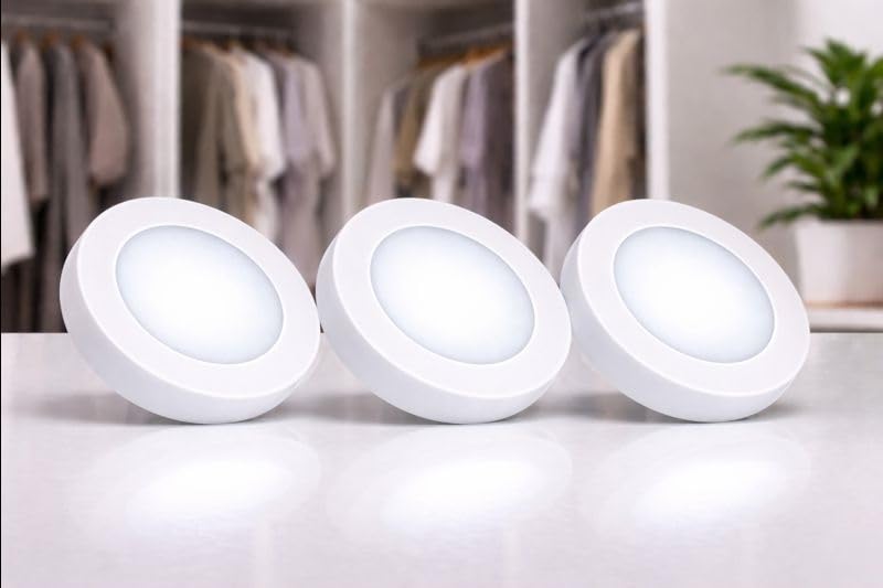 Image of OLIPS 3W LED Cabinet & Cupboard Striker Light | Magnetic Cover Surface Mount Light | Elegant Slim Metal Body | Bright Energy Efficient LED for Kitchen & Wardrobe (3, Cool White)