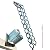 TECHTONGDA Folding Loft Ladder, 9.8 ft Wall Mounted Telescopic Folding Attic Ladder, Al-Mg Alloy Pull Down Attic Stairs with Adjustable Height, 660LB Load Capacity, Ideal for Narrow Wall Installation