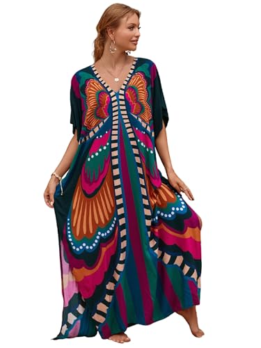 Jarseila Damen Boho Kaftan Strandkleid Maxi...