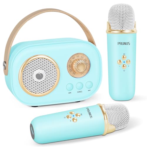 PRUNUS C20 Mini Karaoke Machine,Portable Bluetooth Speaker with 2...