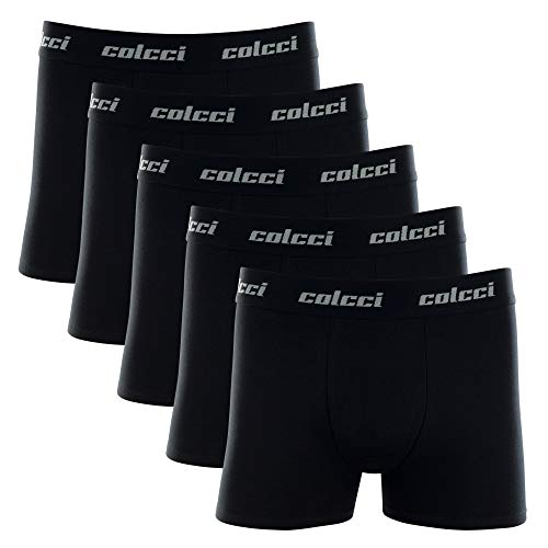 Kit 5 Cuecas Boxer Cot Elas , Colcci, Masculino, Preto/Preto/Preto/Preto/Preto, GG