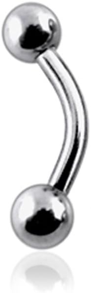 G23 Grade Titanium Curved Barbell with Ball Eyebrow jewelry
