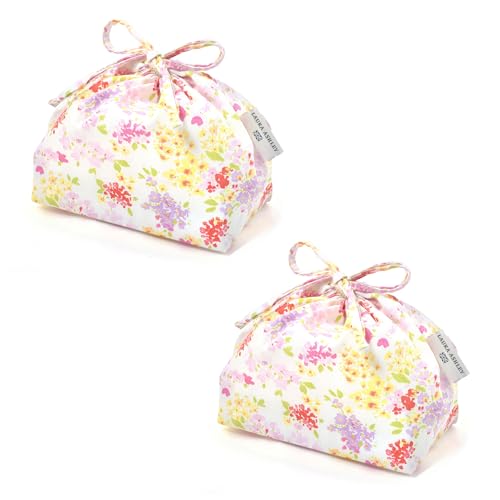 COLORFUL CANDY STYLE LAURA ASHLEY 巾着 中 マチ有りお弁当袋 Amelie 2枚セット おしゃれ 子供用 中 マチ有りお弁当袋 お弁当 巾着 お弁当袋 キッズ お弁当バッグ ランチ 巾着 ランチ袋 幼稚園 幼児 お弁当 袋