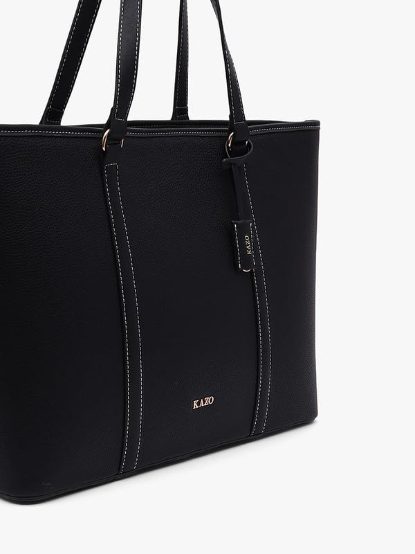 Image of Kazo Bag Chocolate Brown Structured Shoulder Handbag | Premium Faux Leather Purse