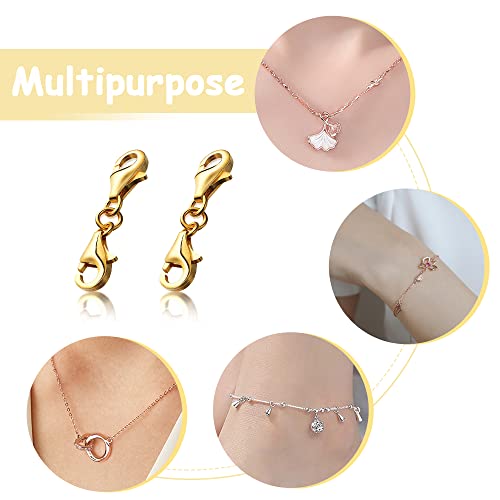 Fermoirs mousquetons double griffe dorés pour rallonger vos colliers et réparer vos bijoux - 3