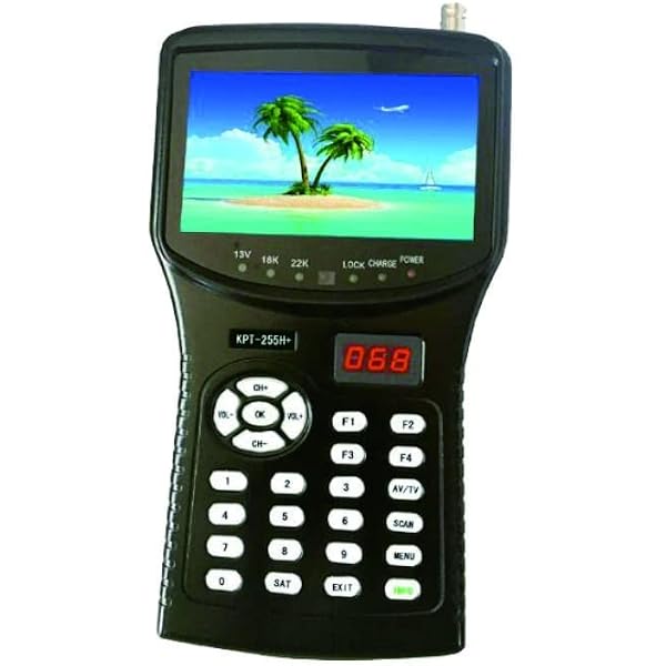 Odbiornik Satelitarny, KPT-255H PLUS KPT 255+ SAT Finder HD Test CCTV Camera LCD Przycisk podświetlenia 4,3 cala DVB-S / S2 sygnału z USB AV