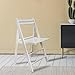 Casual Home Wooden Folding Chairs 2-Pcs Set - White