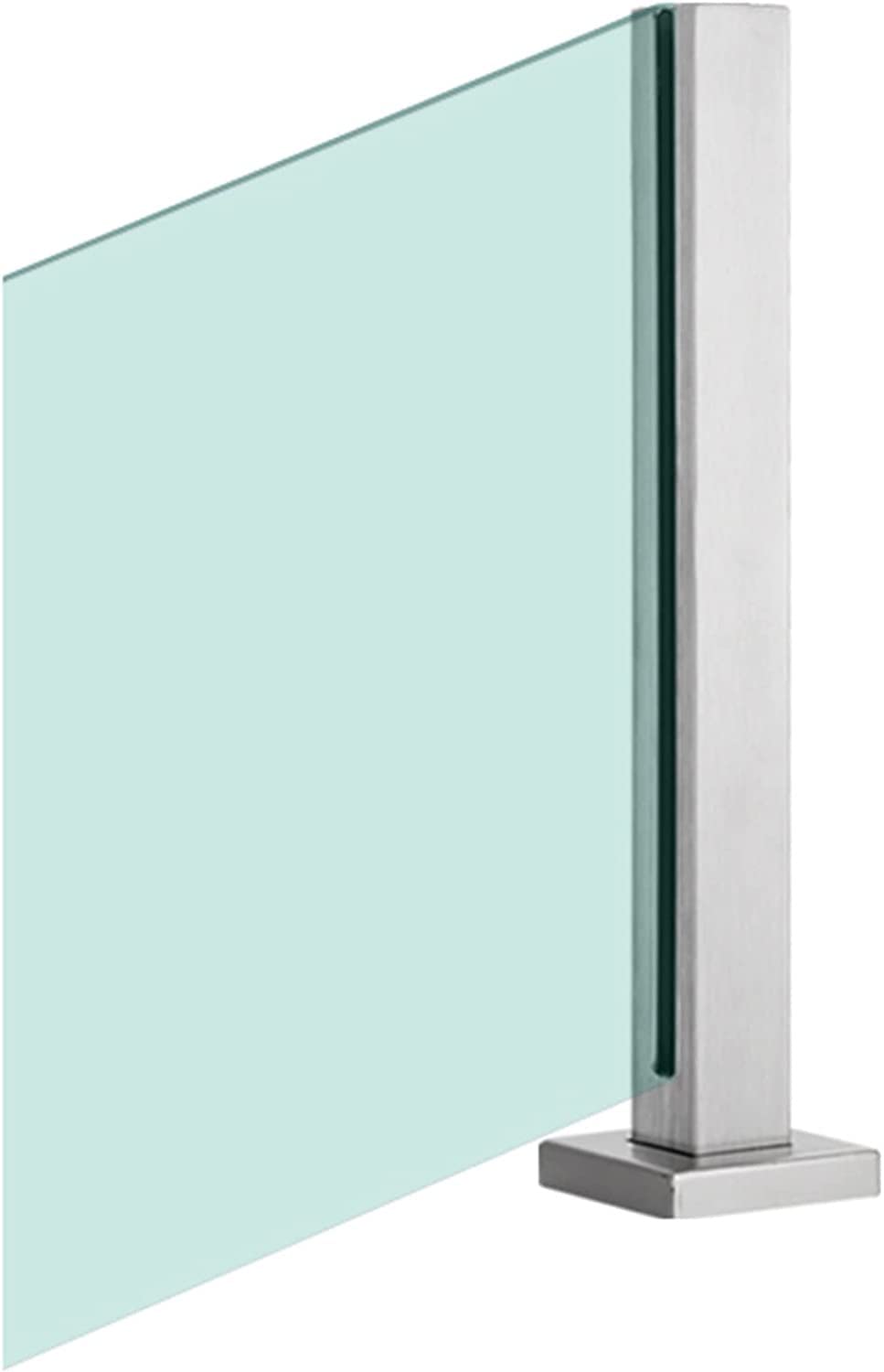 Poteau de garde-corps pour verre 10-12 mm argenté terrasse et escalier