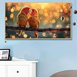 Peinture par Numero Adulte Soleil Peinture Numero Perroquet Activité Manuelle Kit Créatif DIY Creatif Toile Numéro d'Art Complet, Painting by Numbers Automne Maison Décoration Murale 40x80 CM Q6 700