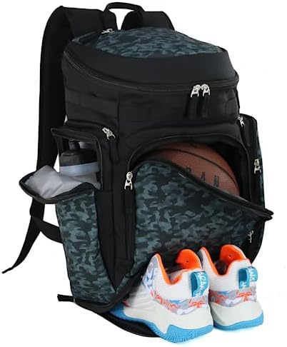 Goloni basketball backpack bag With Large shoe and ball compartment, soccer backpack, baseball, softball, volleyball sport backpack bag, travel gym backpack, basketball training equipment