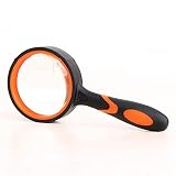 Weiping - HD Rubber Handle Plastic Frame HD Magnifying glasssHandheld High Power Glass Lens Reading