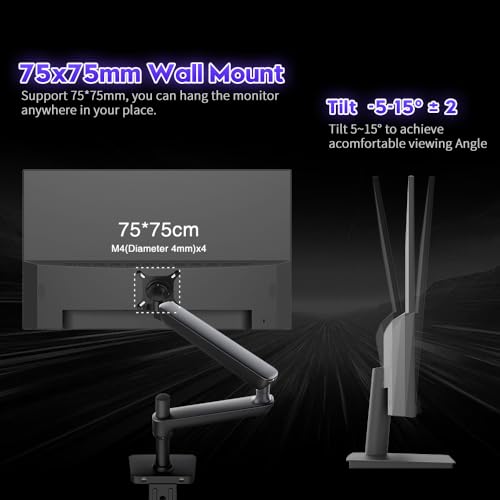 Image of Viewedge 23.8-inch Gaming Monitor FHD (1920 x 1080) 240Hz, VA Panel, Adaptive-Sync, 1ms Response Time, 75x75mm Wall Mount, HDMI & DisplayPort