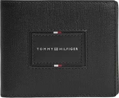 Tommy Hilfiger Uomo Borsello Foundation in Pelle, Nero (Black), Taglia Unica