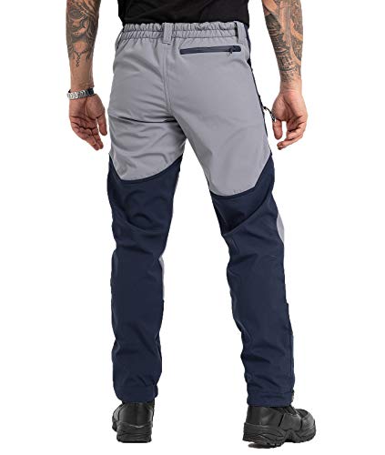 Rock Creek Herren Softshell Hose Cargohose Outdoorhose Wanderhose Herrenhose Wasserdicht Skihose Arbeitshose Winterhose Trekkinghose H-245 Navy 3XL