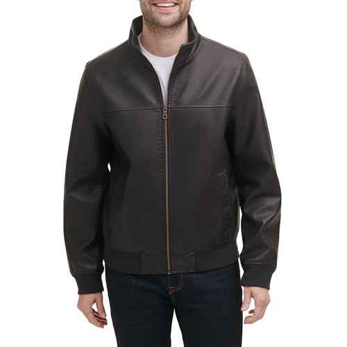 Image of Tommy Hilfiger Adaptive Men's Tommy Hilfiger Men's Smooth Lamb Touch Faux Leather Unfilled Bomber