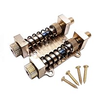Jiayouy Full Solid Brass Tremolo Stabilizer Stopper Kit Compatible with Fender Electric Guitars Tremolo Bridge System Parts Dual-Rod