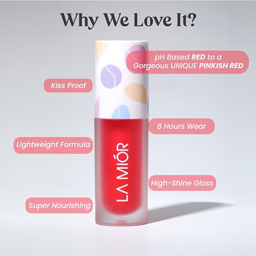 LAMIOR Ph Adaptive Glossy Lip Tint - Strawberry Punk | Colour Changing Ph Tint, Long-Lasting, Stain With Jojoba & Almond Oils, Non-Sticky High Shine Formula For Healing Chapped... - Image 5
