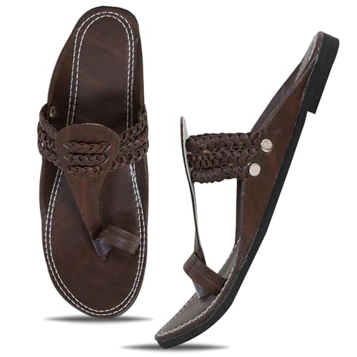 Image of DFR Ethnic Sandals For Boys Men, Comfortable Men's Rajasthani Slipper Chappals