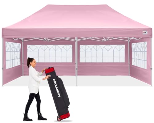 Image of ABCCANOPY Pop up Canopy Tent with Elegant Church Window 8X16,Pink