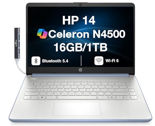 HP 14 �w��&�r�W�l�X�m�[�g�p�\�R�� 14�C���` HD�f�B�X�v���C (Intel Celeron N4500�A16GB DDR4�A1TB PCIe SSD�AIntel UHD�AWiFi 6�A�E�F�u�J�����ABT 5.4�A�X�J�C�u���[�AWin 11 Pro
