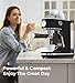 Atatix 20 Bar Espresso Machine with Milk Frother, Professional Compact Espresso Maker, Stainless Steel Coffee Machine with Precise Temp Control & 44oz Removable Water Tank for Latte, Cappuccino, Black