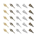 PandaHall Elite & reg Tibetischen Stil Legierung Anhänger, Vogelschädel, Gemischte Farbe, 41,5x14x11mm, Loch: 4mm