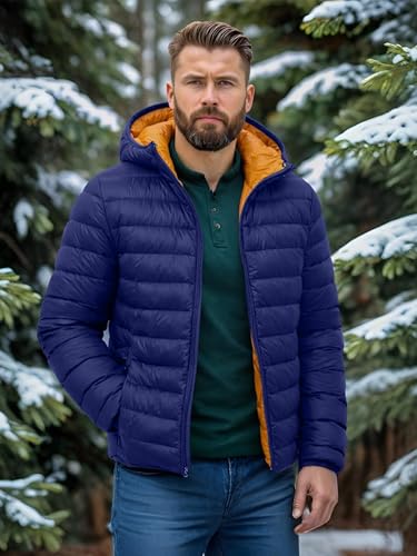 Image of URBAN BUCK Packable Puffer Jacket for Men Lightweight Winter Windproof & Water Repellent Hiking Jackets