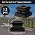 12 Pcs Iron Baluster Shoes Stair Flat Shoe with Screw for 1/2 Inch Square Scroll Basket Twist Knuckle Staircase Balusters Metal Spindle Railing, Satin Black (12)