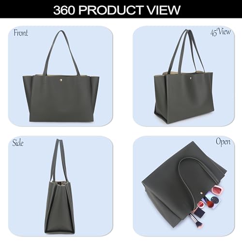 Image of Pure Vegan Leather Tote Bag for Women, Fully Embossed, Handbag, Shoulder Bag, Black