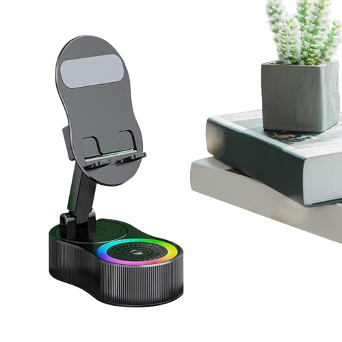 Soporte para teléfono con altavoz de audio inalámbrico y luces RGB para música