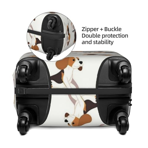 Beagle Dog Cute Travel Luggage Covers For Suitcase Elastic Suitcase Protector Anti-Scratch Spandex Baggage Covers Fits 18-32 Inch Luggage X-Large4