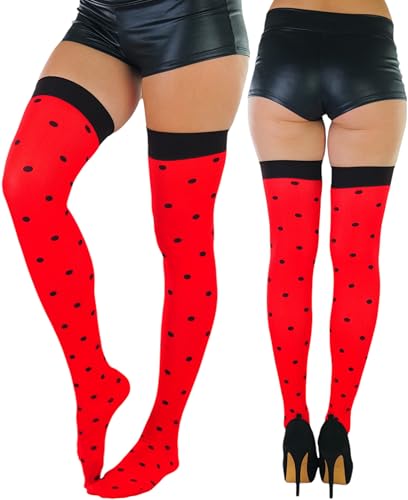 Image of ToBeInStyle Women's Nylon Thigh High Schoolgirl Opaque Stockings
