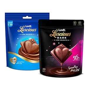 LuvIt Luscious Love Delights Dark & Milk Chocolate Combo Pack | Homepack | Gift Combo | Pack of 2-342g