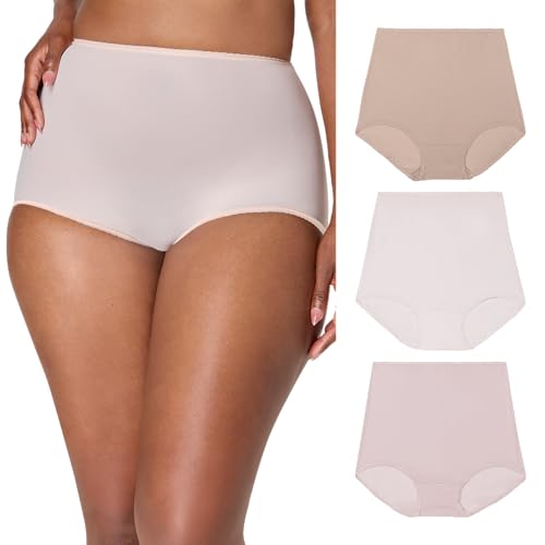 Image of Bali womens Underwear Briefs Pack, 3-pack, Skimp Skamp Brief Panties for Women, Full Coverage, No Show
