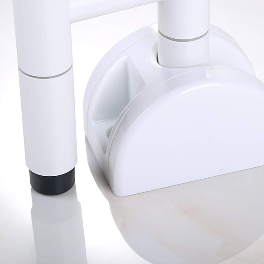 Maniglione per Vasca da Bagno, Barre di Sostegno per Bagno, Barra di Sostegno Ribaltabile, Telaio di Sicurezza per WC, corrimano per Doccia, per casa e Hotel, Acciaio ino,White-60cm
