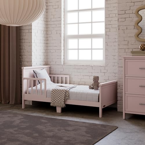 Image of Graco Bailey Toddler Bed (Blush) - Includes Bed Rail on Both Sides, Fits Standard-Size Crib and Toddler Bed Mattress, Baby Safety Alliance Verified, Solid and Sturdy Construction