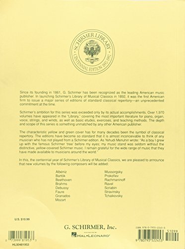 J.S. Bach: The Goldberg Variations: (Schirmer’s Library of Musical Classics): Piano or Harpischord