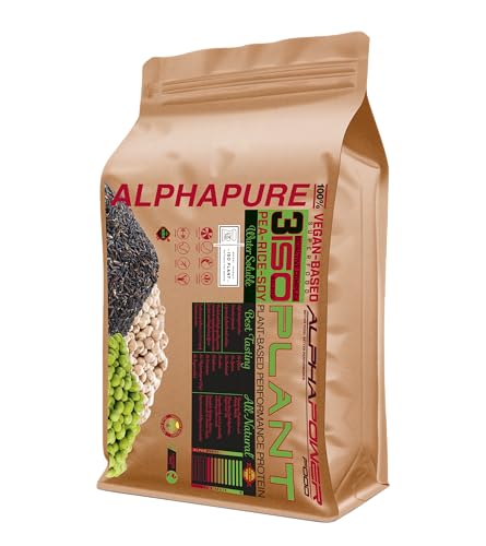 Veganes pflanzliches laktosefreies Proteinpulver, Eiweiss Protein Pulver Shake I ohne künstliche Süßungsmittel, Zucker I brauner Reis, Erbsen, Soja Isolat I 2kg ohne Geschmack, Neutral