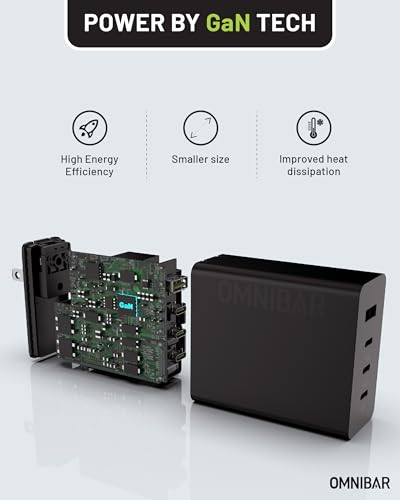 Image of 140W USB C Charger Block, 100W GaN Fast Charging Laptop Charger, 4-Port Compact USB C Wall Charger Power Adapter for MacBook Air /Pro, Dell XPS, iPad, iPhone 17 /16 /15, Samsung Galaxy S25 /S24