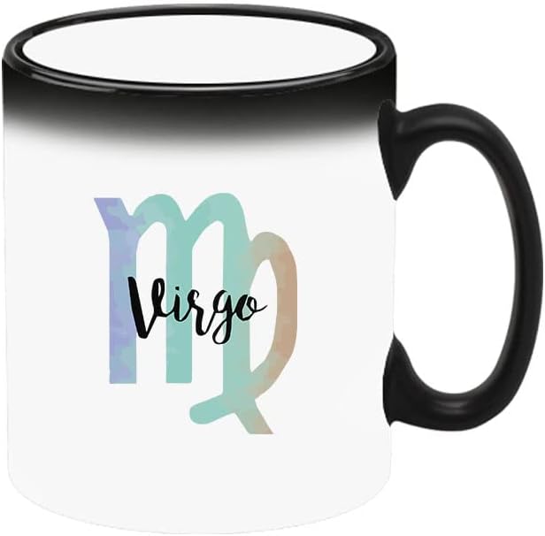 Colour Changing Heat Sensitive Magic Mug - Add Hot Tea or Coffee Virgo-01 For Home Office Gift Kids Men Women