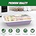 50 Pack (100-Piece) 32 oz Meal Prep Containers Reusable with Easy Open Lids, Sturdy Leakproof Food Safe, Microwave Freezer Dishwasher Safe, To Go Take Out Plastic Food Storage Pans with Lids, Lilac