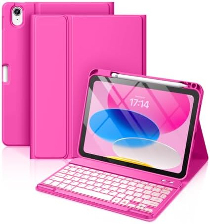 Hamile for iPad A16 11th 10th Generation Case with Keyboard - Wireless